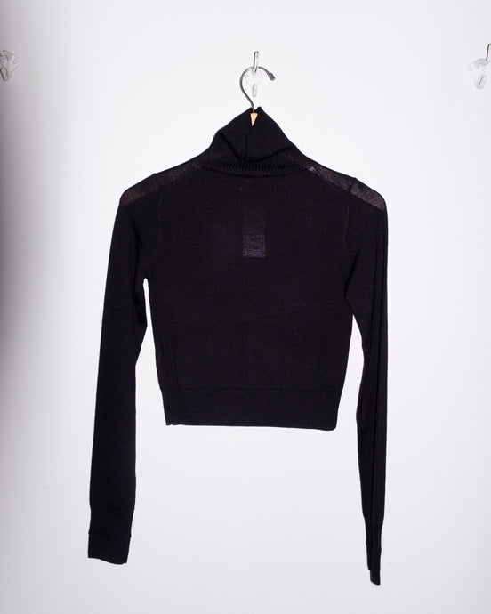 Filippa K - Merino Turtleneck Sweater - Black - flat front