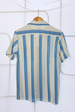 Load image into Gallery viewer, Homecore - Guarda Bodrum Shirt - White/Navy Stripes - flat back
