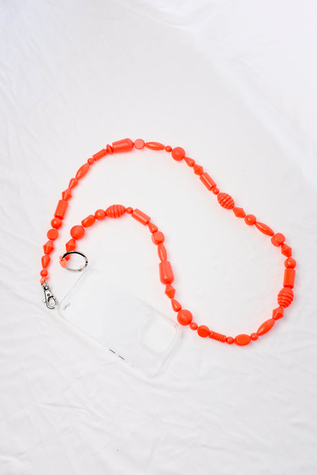 Ina Seifart Bunter Mix Phone Necklace - Neon Orange