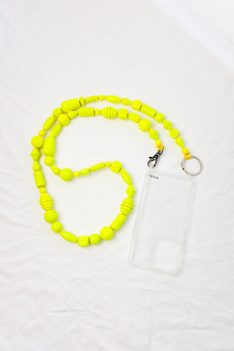 Ina Seifart - Bunter Mix Phone Necklace - Neon Yellow