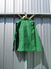 Load image into Gallery viewer, Le Mont St Michel Genuine Work Jacket (Men&#39;s) - Green Twill - back
