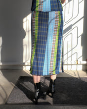 Load image into Gallery viewer, no6 - Hiroko Skirt - Blue/Plaid - back
