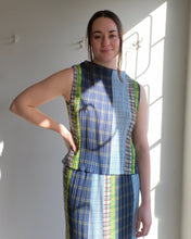 Load image into Gallery viewer, no6 - Erin Top - Blue/Plaid - front
