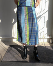 Load image into Gallery viewer, no6 - Hiroko Skirt - Blue/Plaid - front

