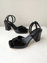 Load image into Gallery viewer, Sister x Soeur Elyse Sandal Heels - Black Patent
