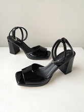 Load image into Gallery viewer, Sister x Soeur Elyse Sandal Heels - Black Patent