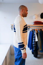 Load image into Gallery viewer, Langdale Cardigan - Sand/Navy Stripe