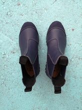 Load image into Gallery viewer, Woden Magda Rubber Track Boot - Navy/Coffee Cream - top of boots
