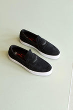 Load image into Gallery viewer, Globe x MOnster Children Liaizaon Loafer - this black slip on loafer is designed specifically for skateboarding
