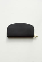 Load image into Gallery viewer, A.P.C Demi-Lune Wallet (Black) - Eugene Choo: this wallet is a true onyx black with gold toned zip around closure

