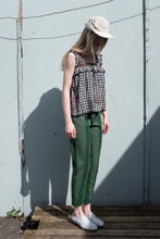 Load image into Gallery viewer, Anntian - Flouncy Top - Gingham Print - front side
