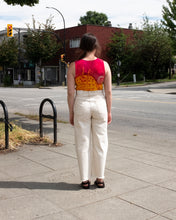 Load image into Gallery viewer, B-sides lasso jean styled with Paloma Wool The Gate Tank and Jerusalem Sandals Golan - back
