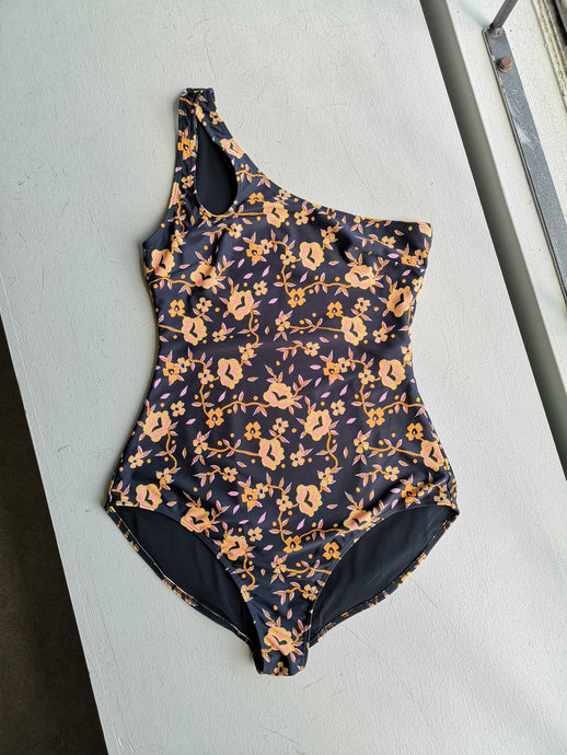 No.6 Claudia Swimsuit - Black/Gold Terracotta - front