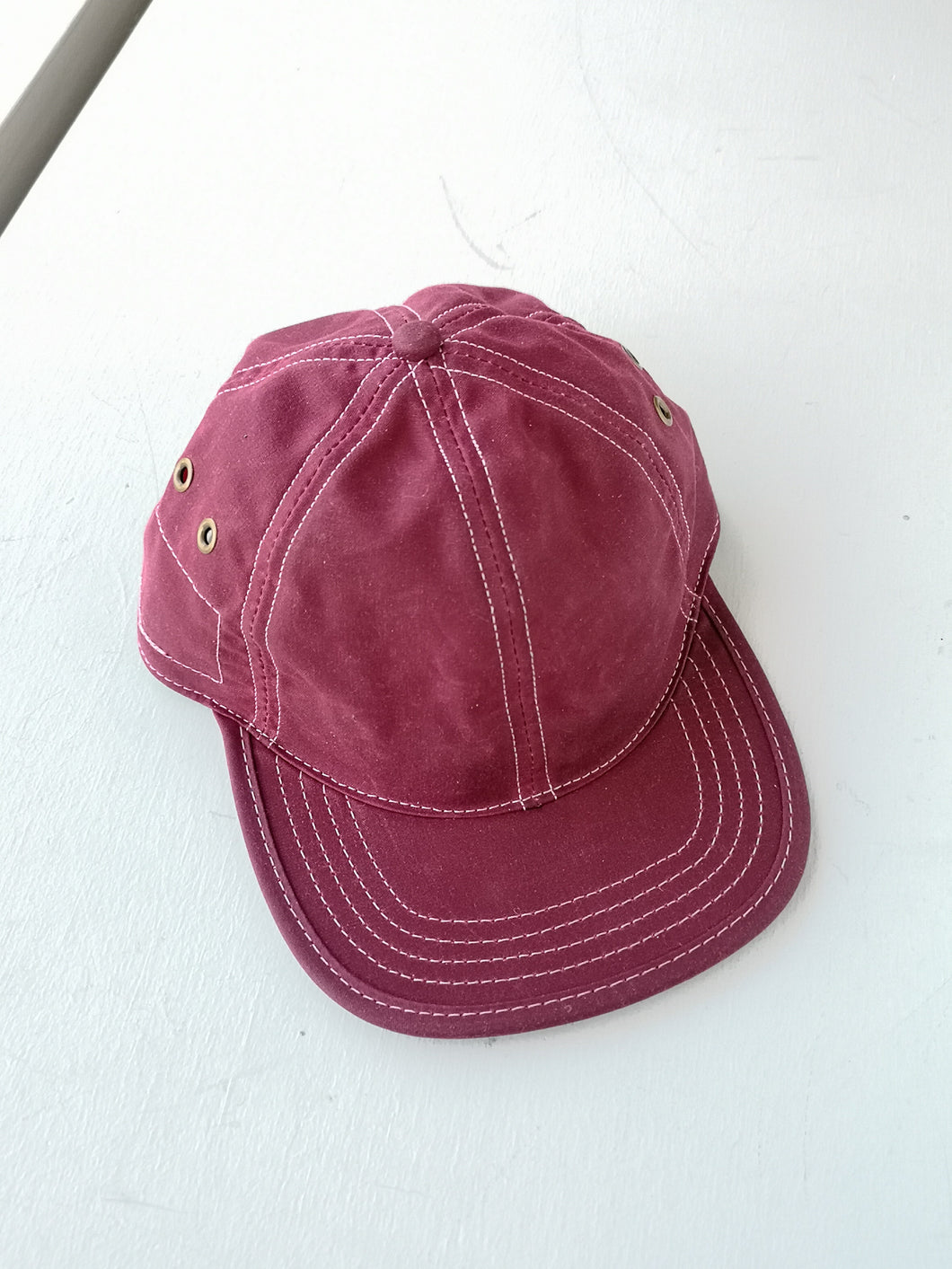 Old Fashioned Standards - 6 Panel Waxed Hat - burgandy