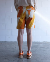 Load image into Gallery viewer, Thinking Mu - Jasmine Shorts - Yellow Slash -  back
