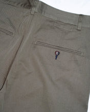 Load image into Gallery viewer, Universal Works Military Chino - Light Olive Twill - flat detail

