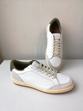 Load image into Gallery viewer, Woden Babtiste Lace Sneaker x STB - White/Green - side and top of sneaker
