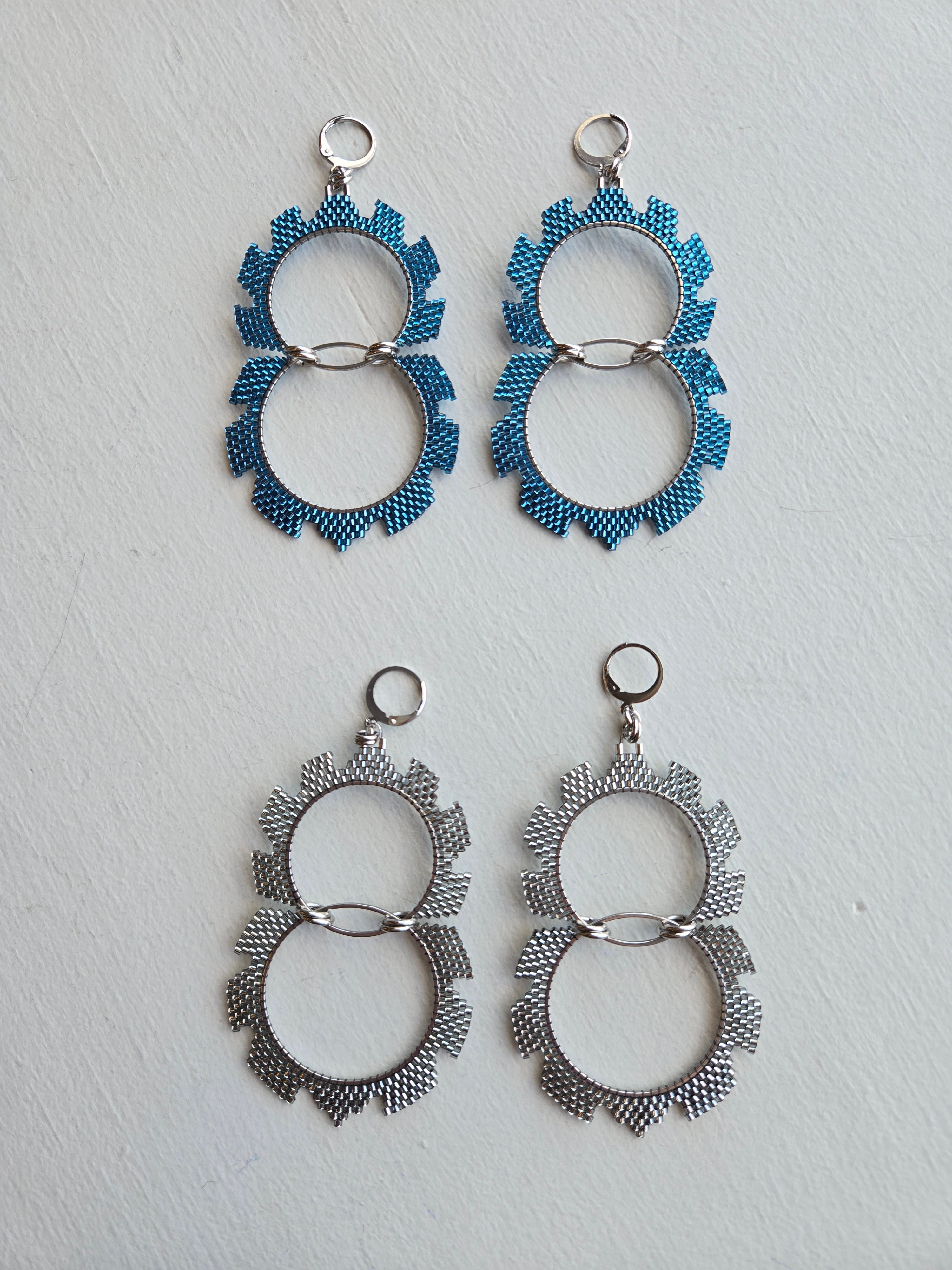 Mirror Ripsaw Earrings