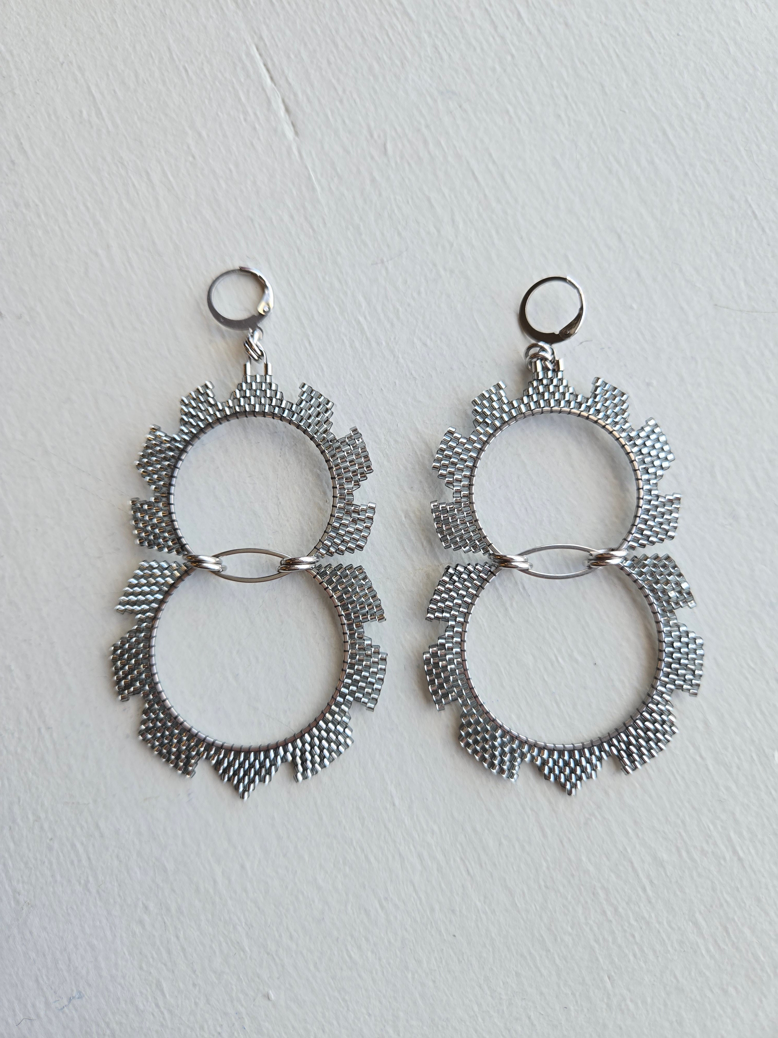 Mirror Ripsaw Earrings