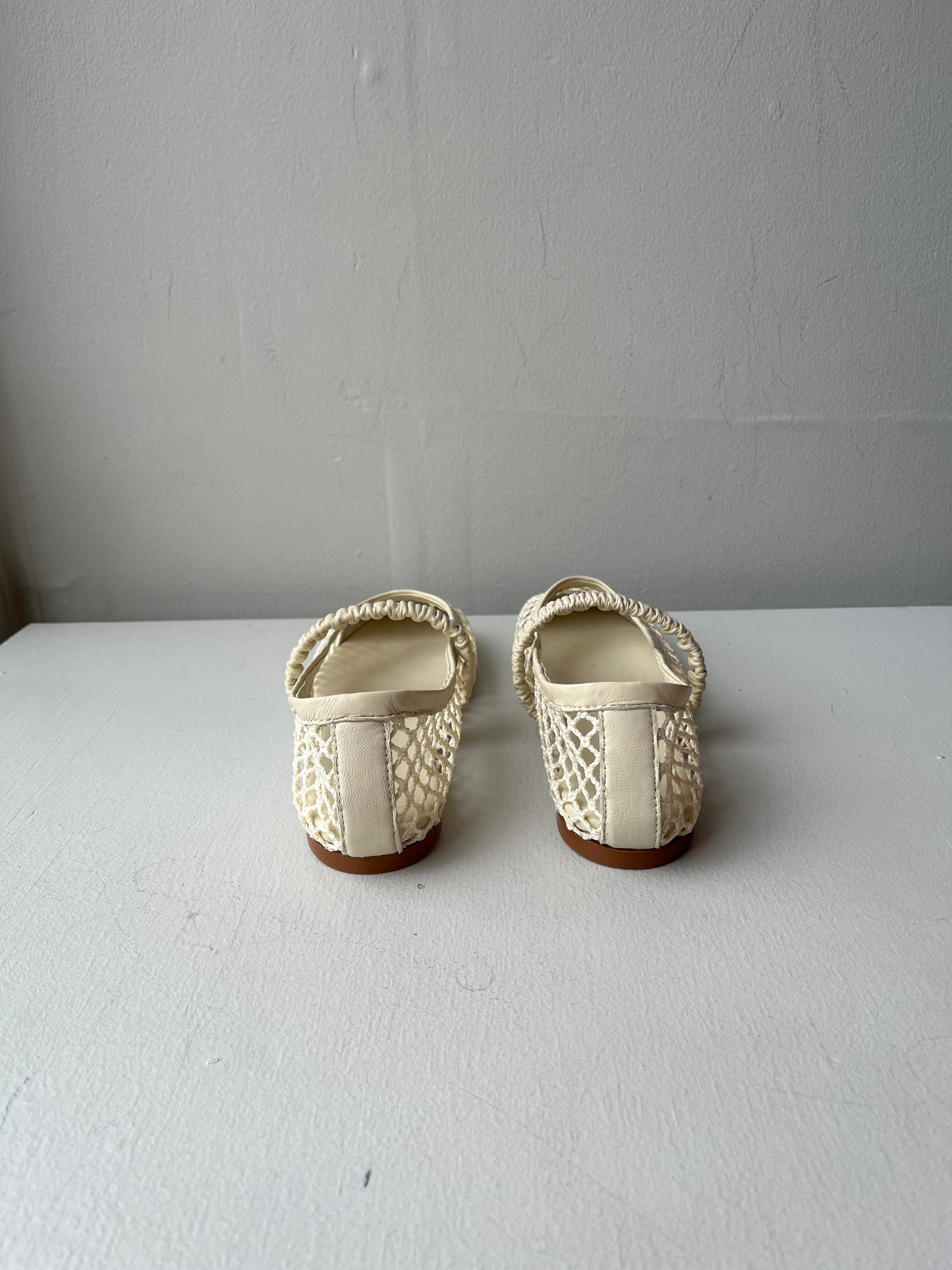 Birdie Flats - Cream/Raffia
