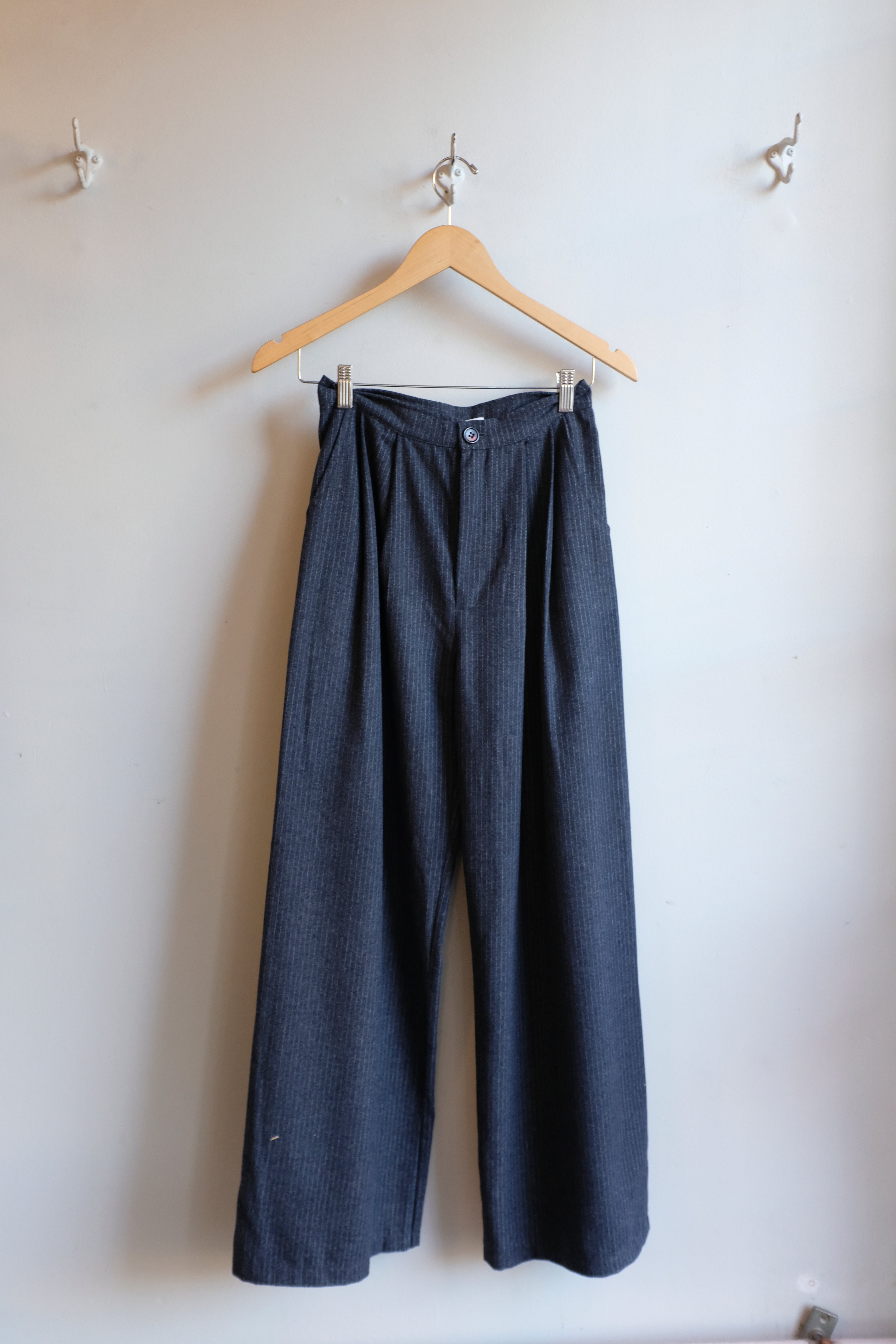 Allison Wonderland - Memory Pant - Pinstripe - flat front