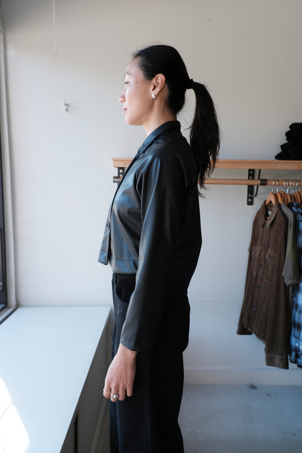 Sculptor Jacket - Black Pleather