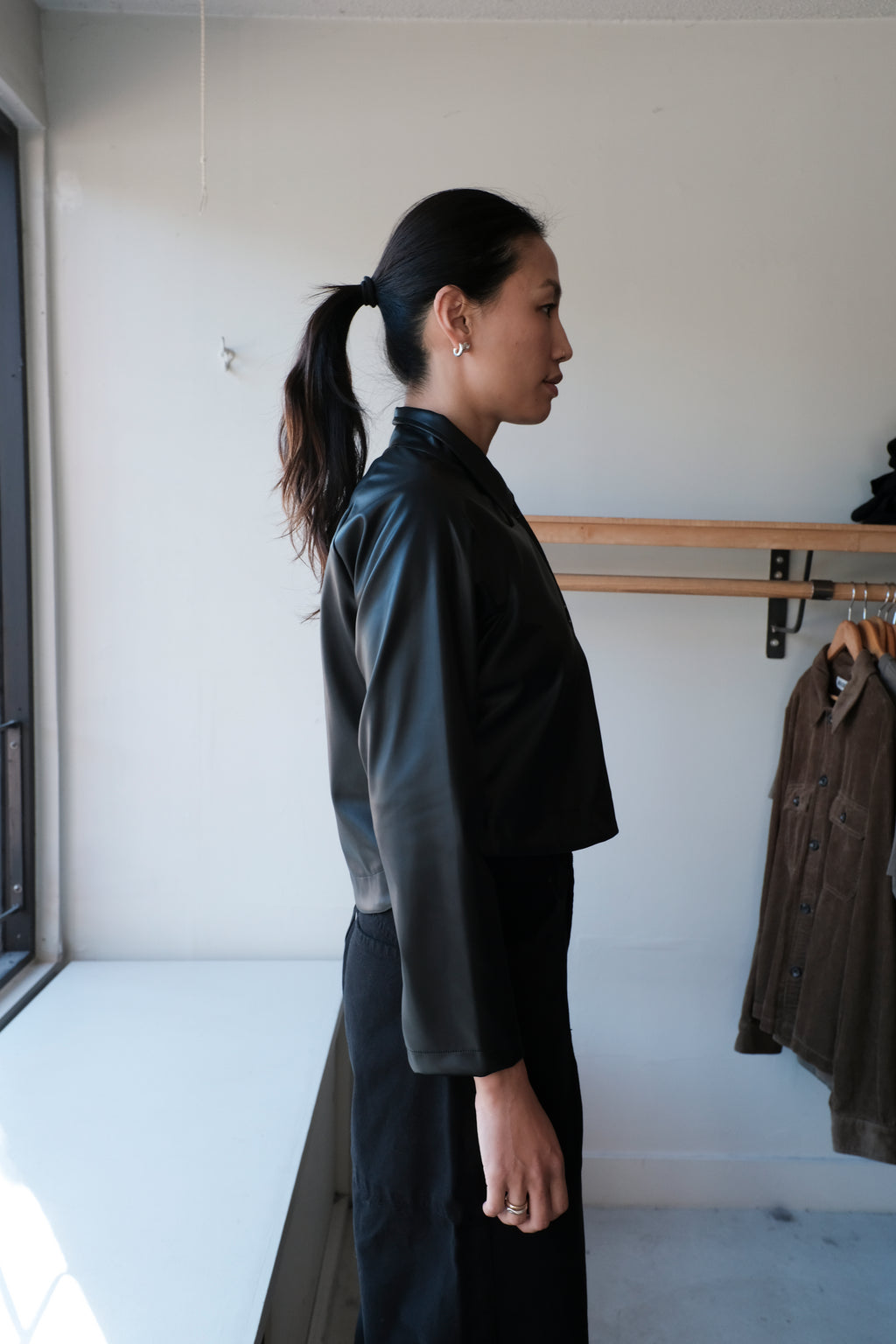Sculptor Jacket - Black Pleather