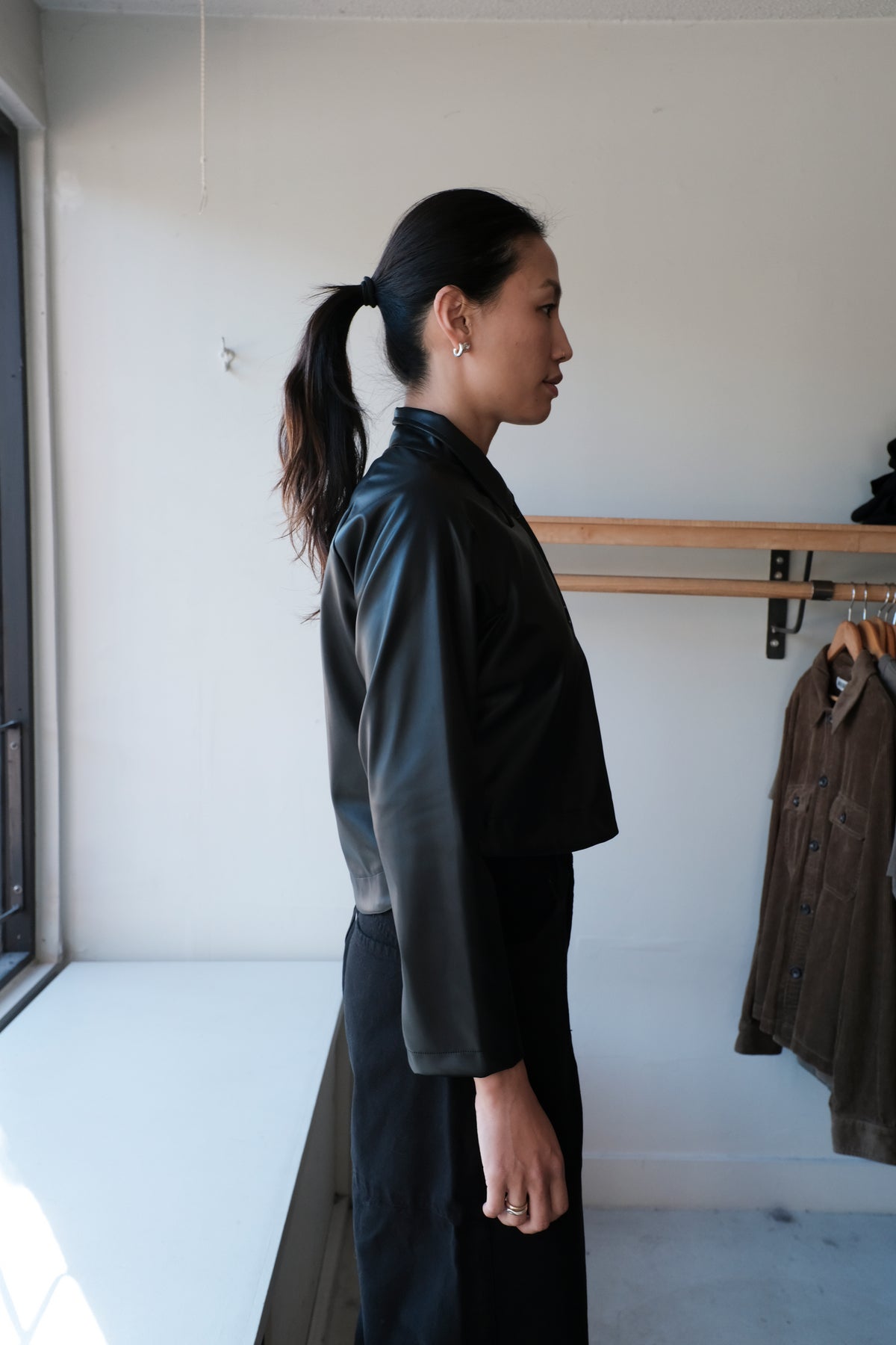 Sculptor Jacket - Black Pleather