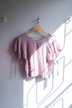 Allison Wonderland - Swift Blouse - Mauve Gingham - Front
