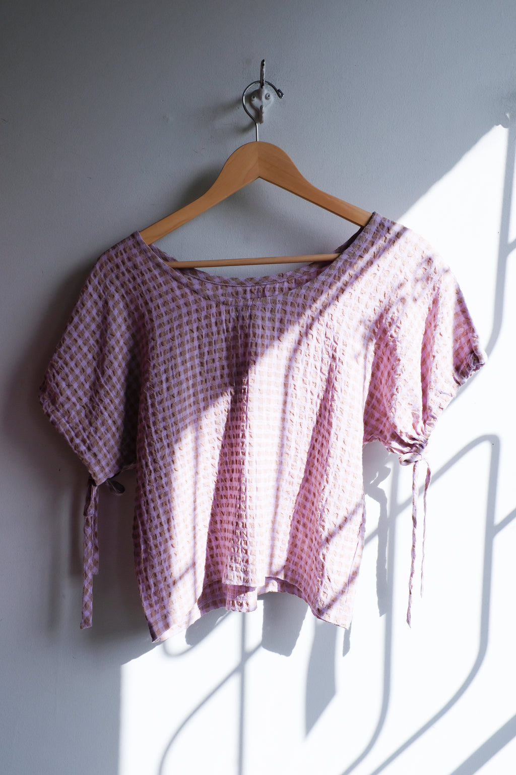 Allison Wonderland - Swift Blouse - Mauve Gingham - Back