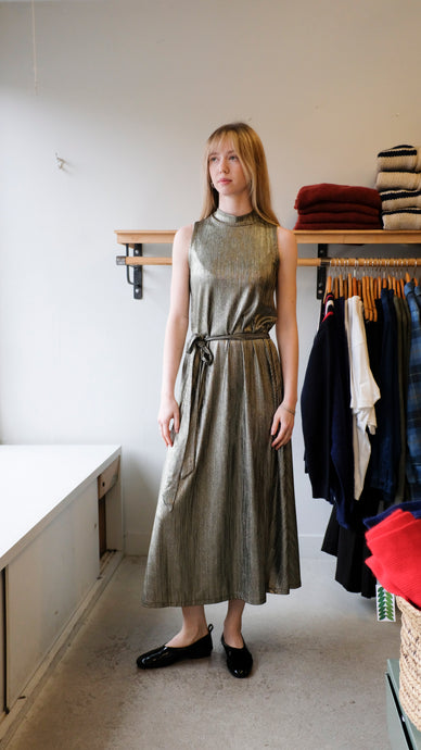 Allison Wonderland - Swing Dress - Gold - front