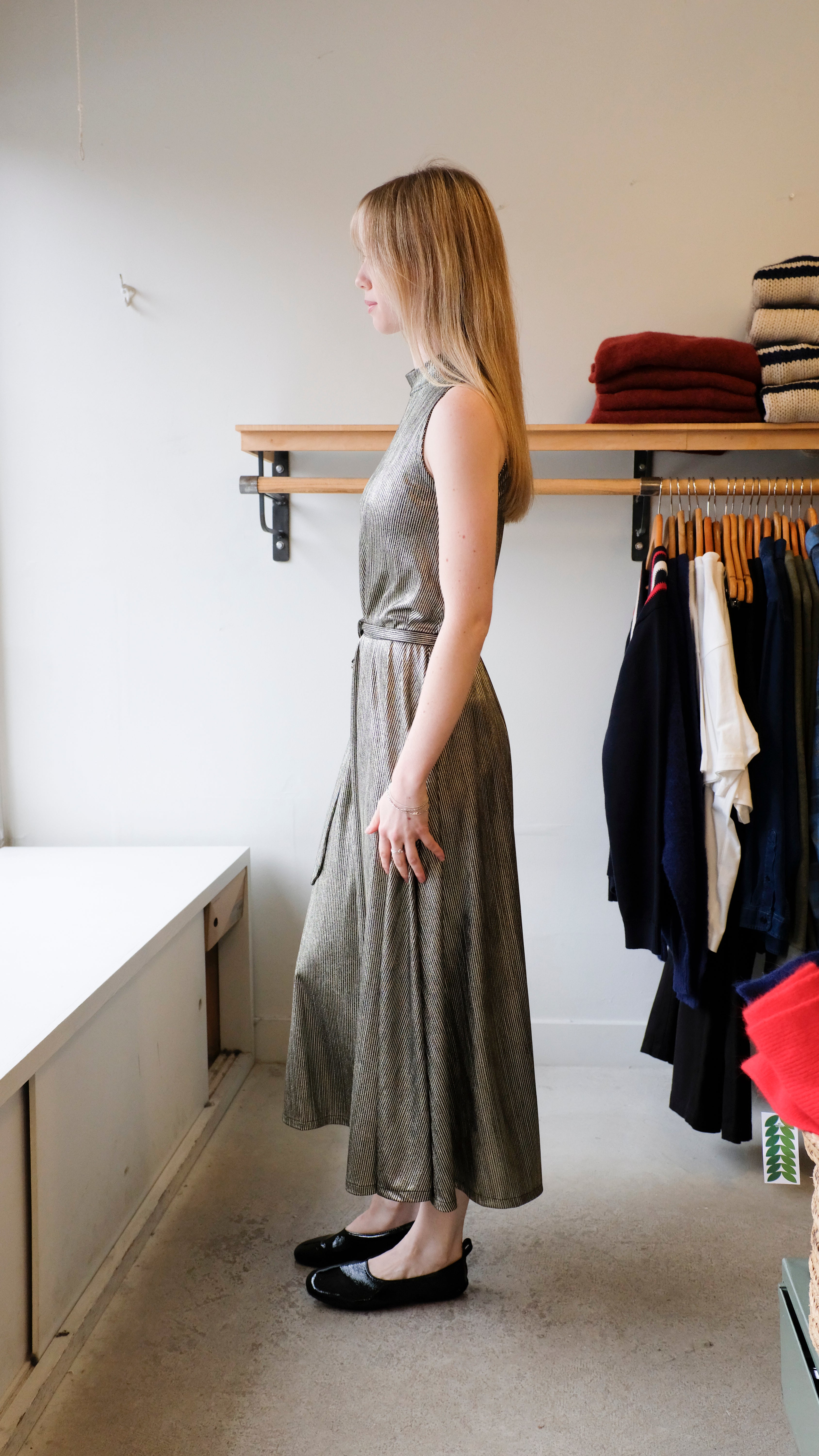 Allison Wonderland - Swing Dress - Gold - side