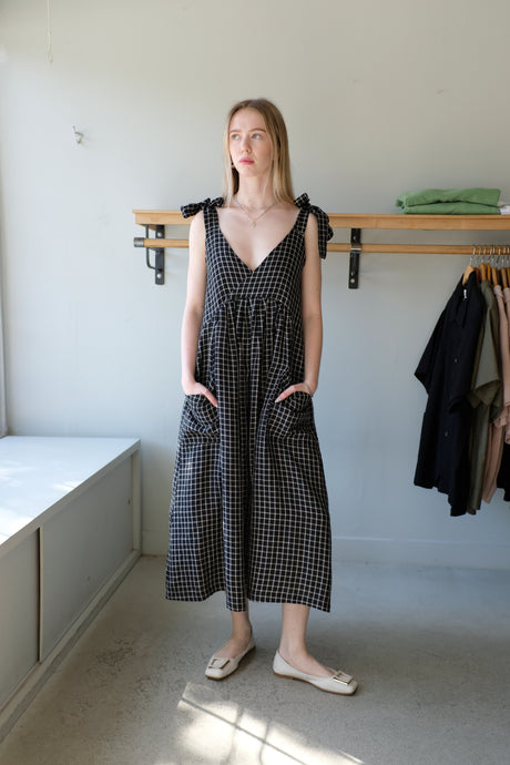 Allison Wonderland - Opus Dress - Black Check - front