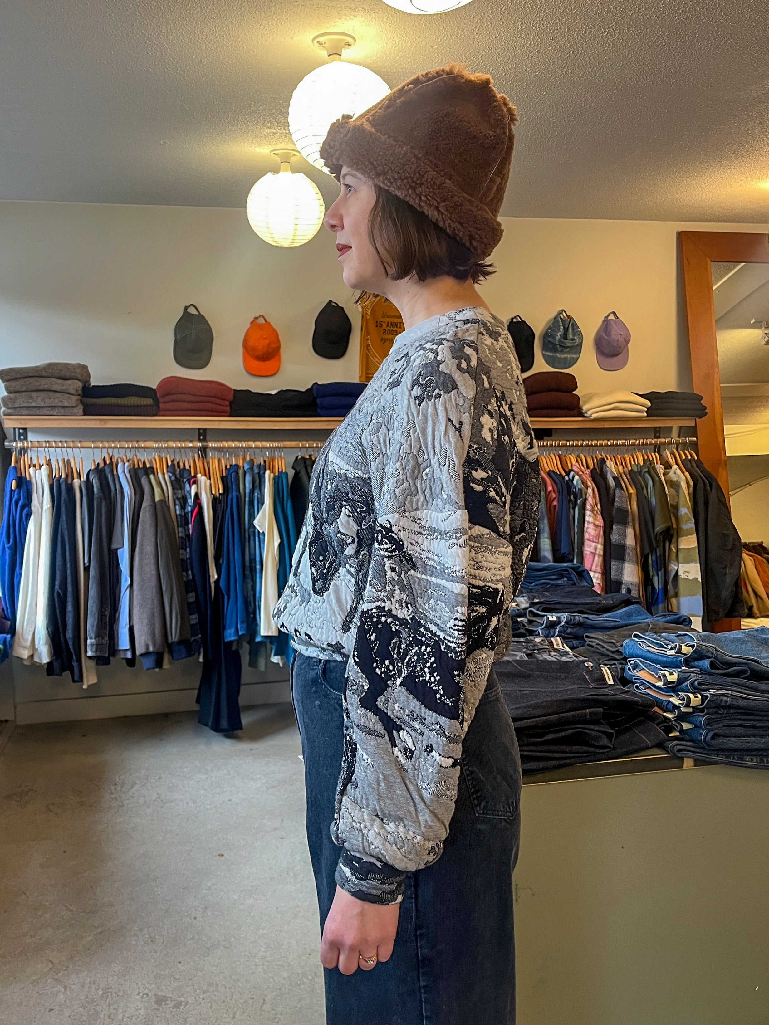 Anntian - Horses Sweater - Grey - side