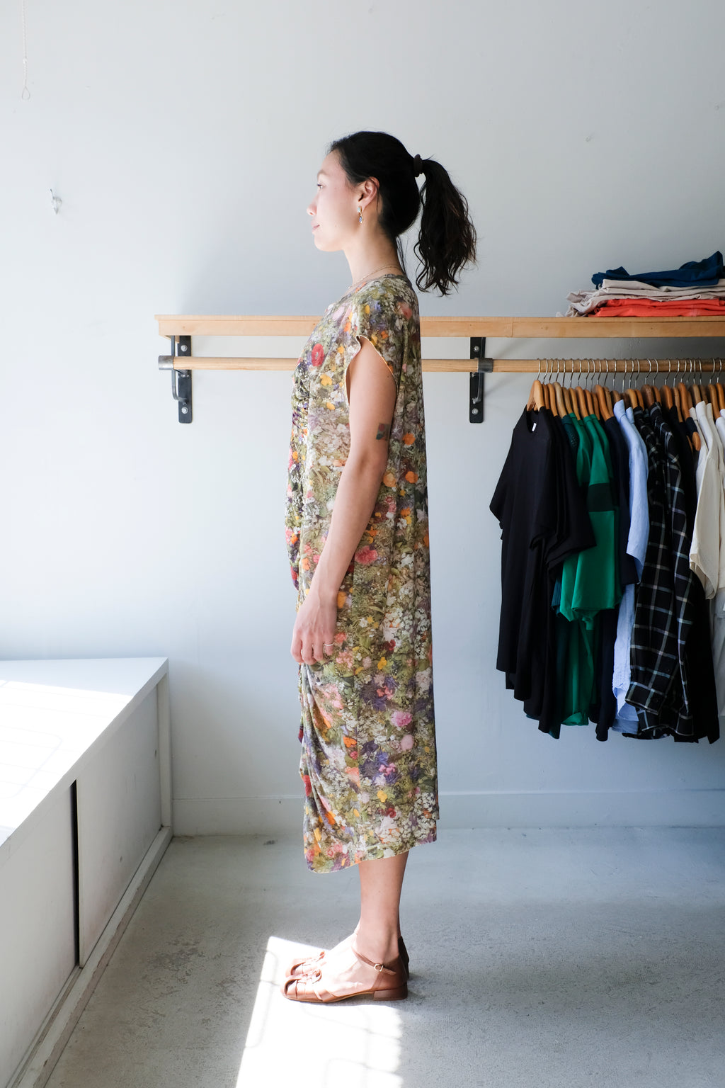 Anntian - Linen Dress - Print D - Side