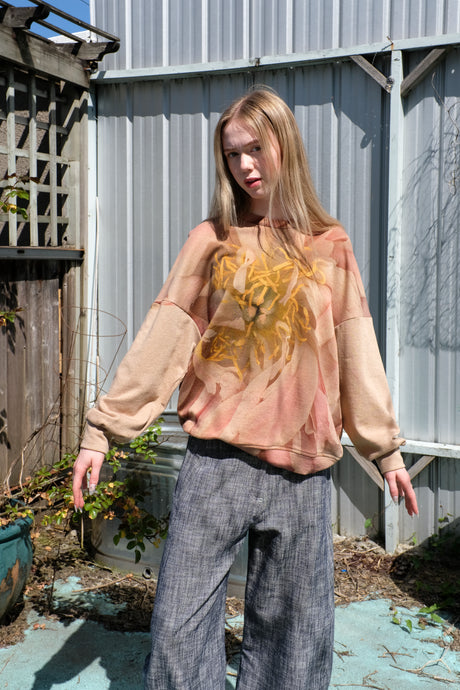 Anntian - Sweatshirt - Print B (Pink Floral) - front