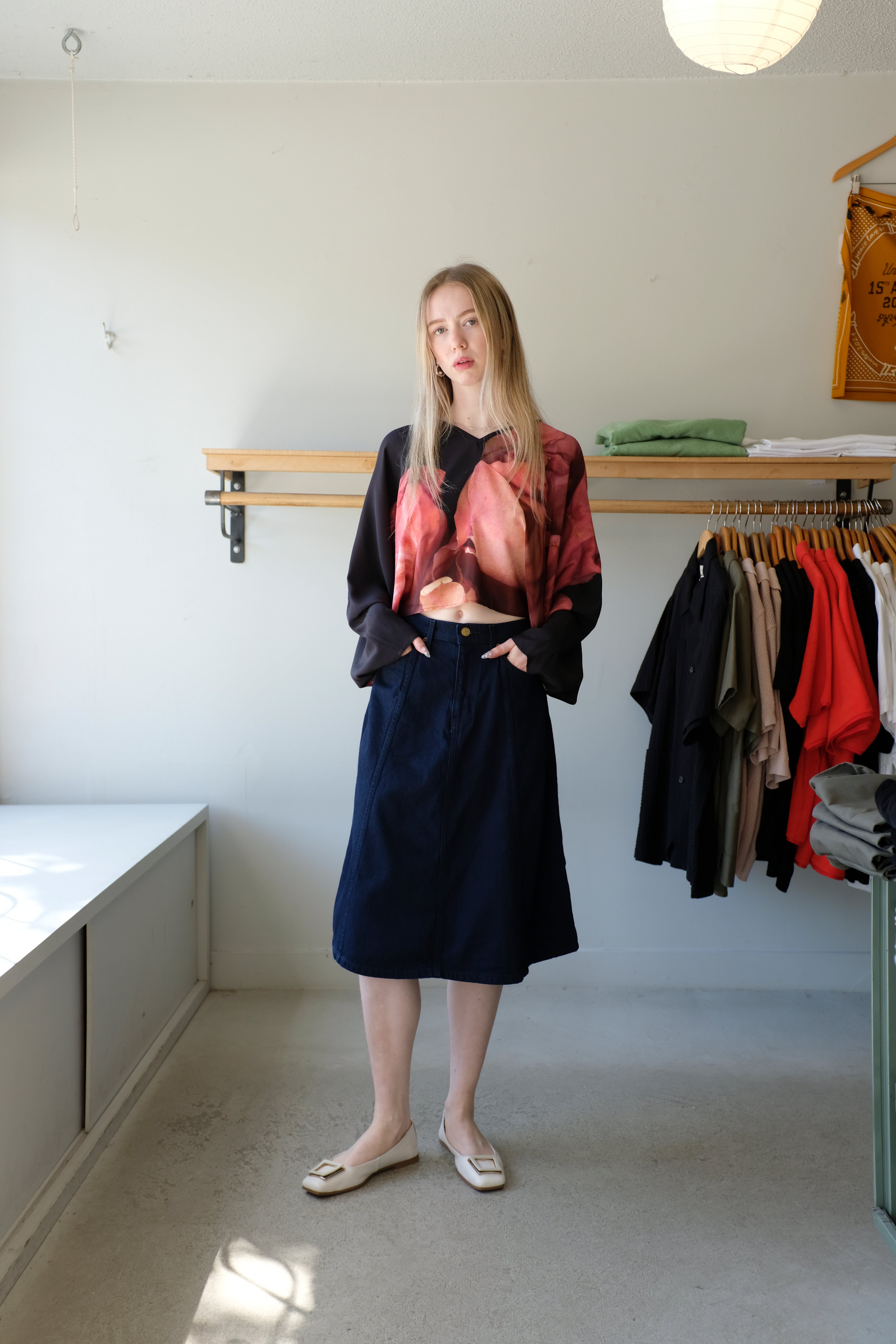 b-sides - Simone Skirt - Indigo Rinse - front