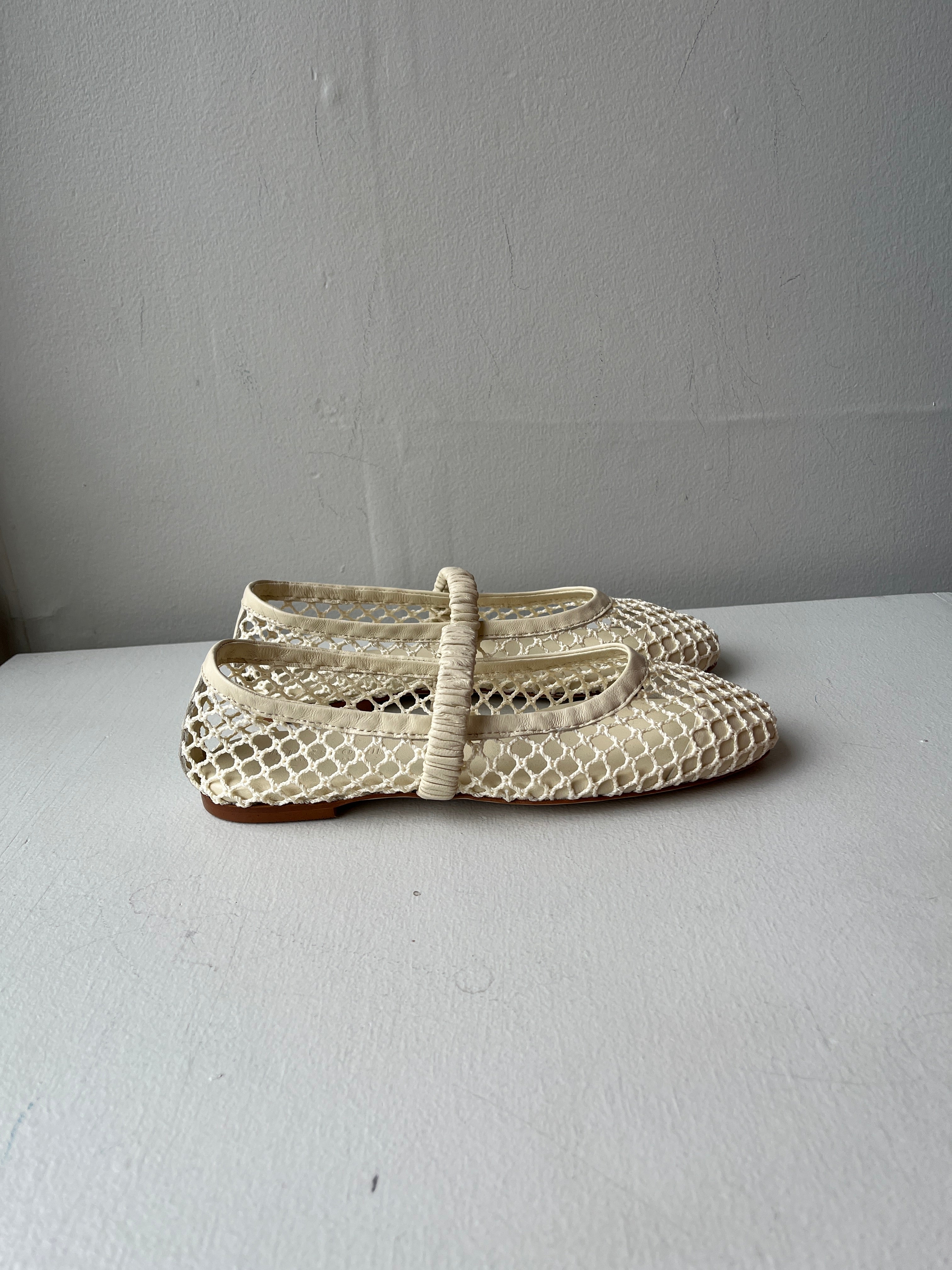 Birdie Flats - Cream/Raffia