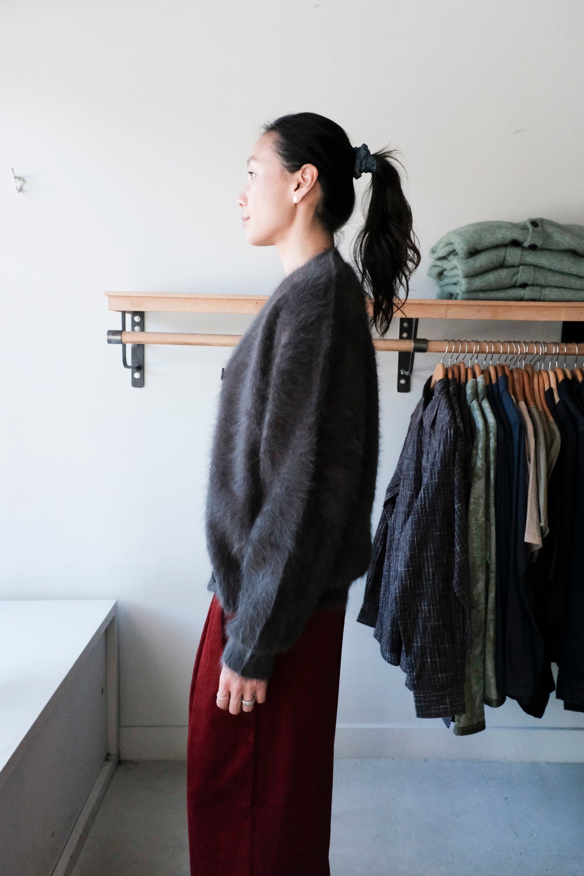 Datura Angora Cardigan - Pirate