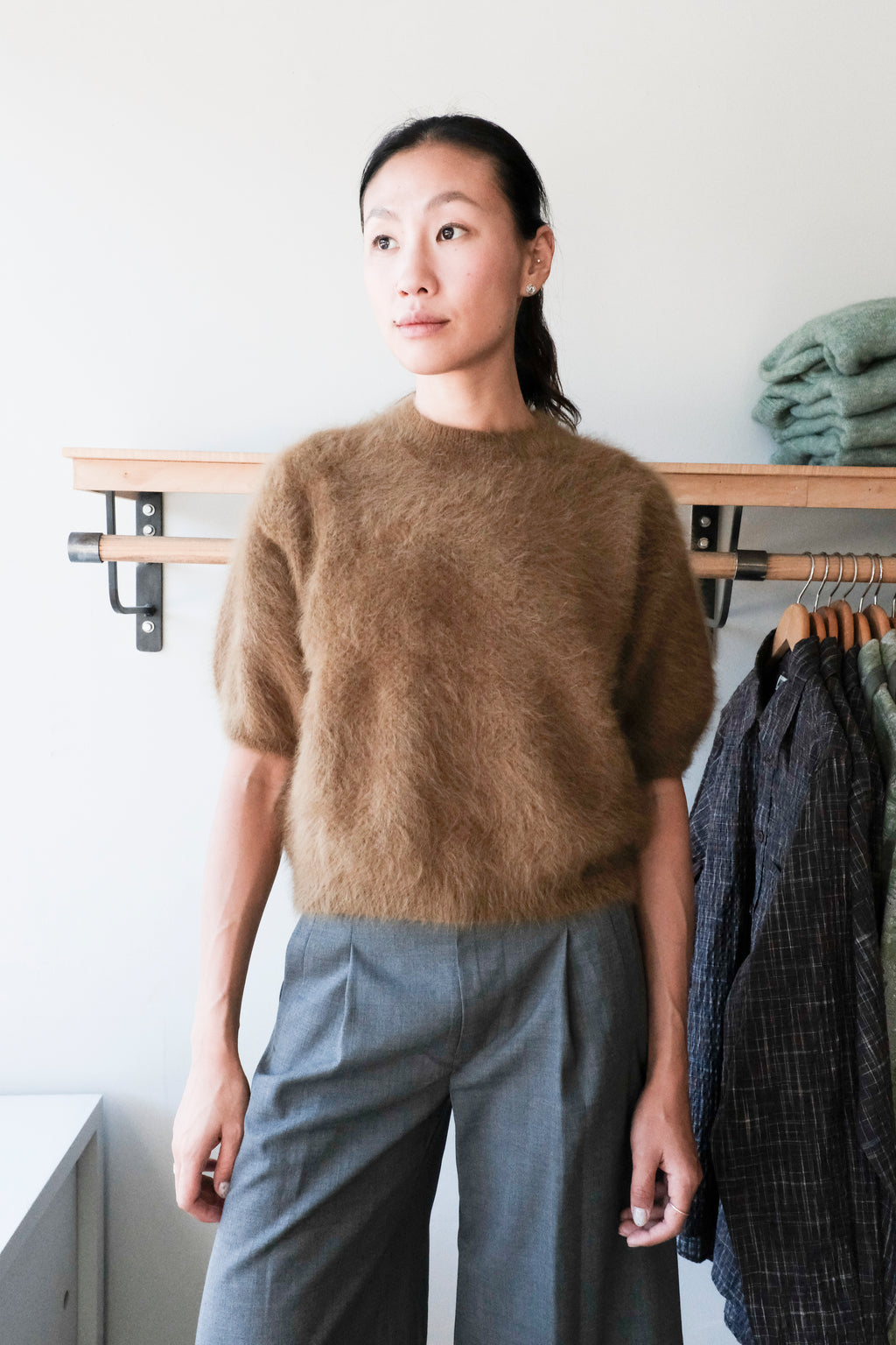 Darza Short-Sleeve Sweater - Tabac