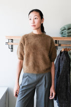 Darza Short-Sleeve Sweater - Tabac