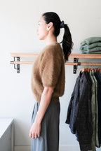 Darza Short-Sleeve Sweater - Tabac