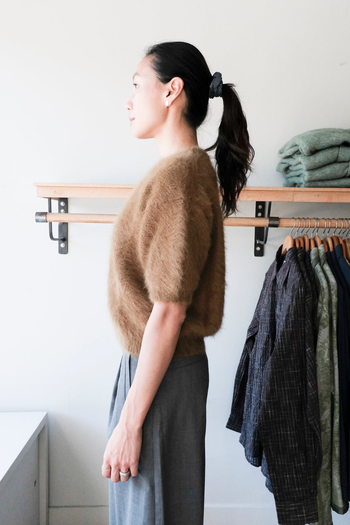 Darza Short-Sleeve Sweater - Tabac