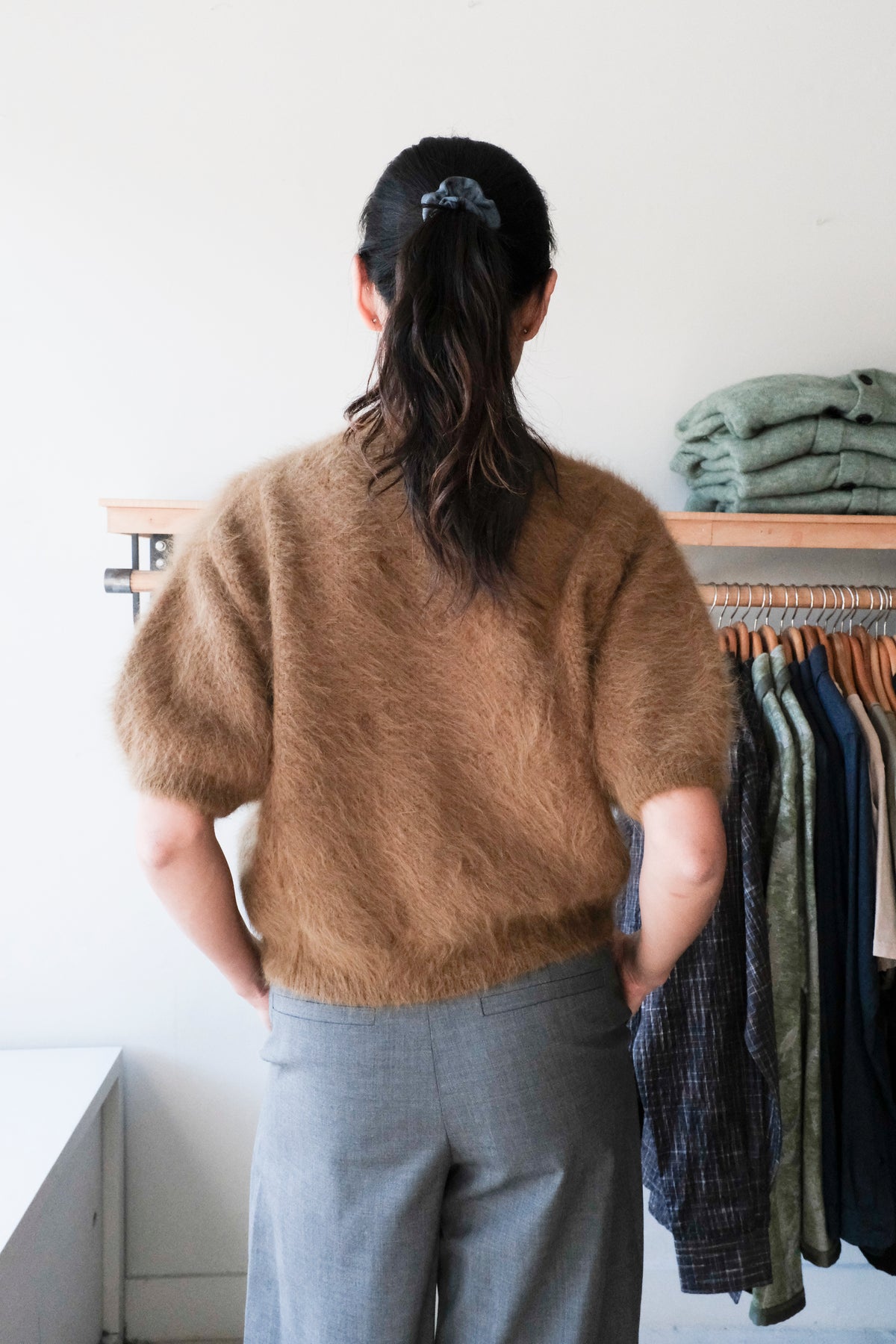Darza Short-Sleeve Sweater - Tabac