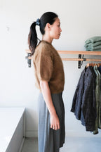 Darza Short-Sleeve Sweater - Tabac