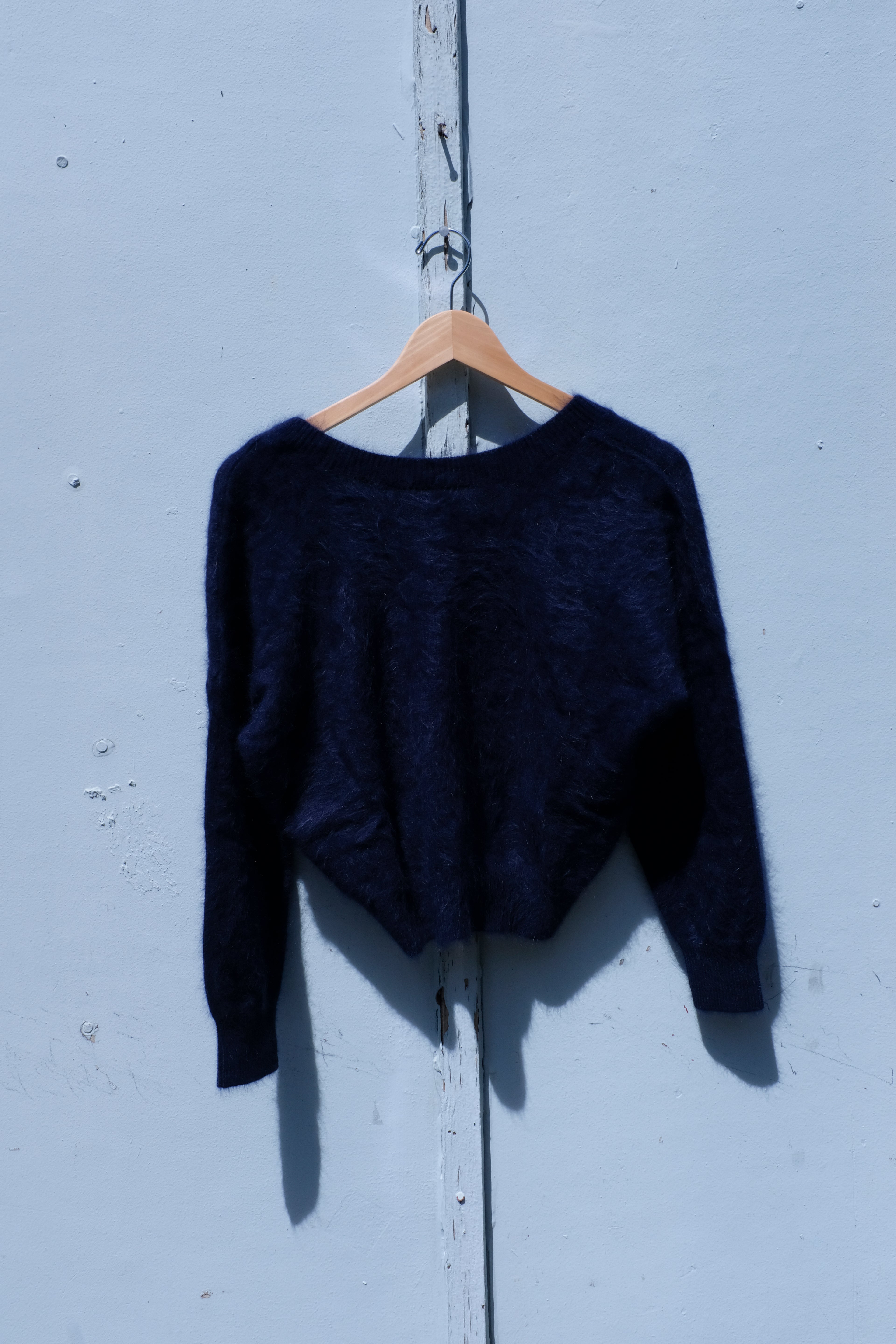 Datev Angora V-Neck Sweater - Navy