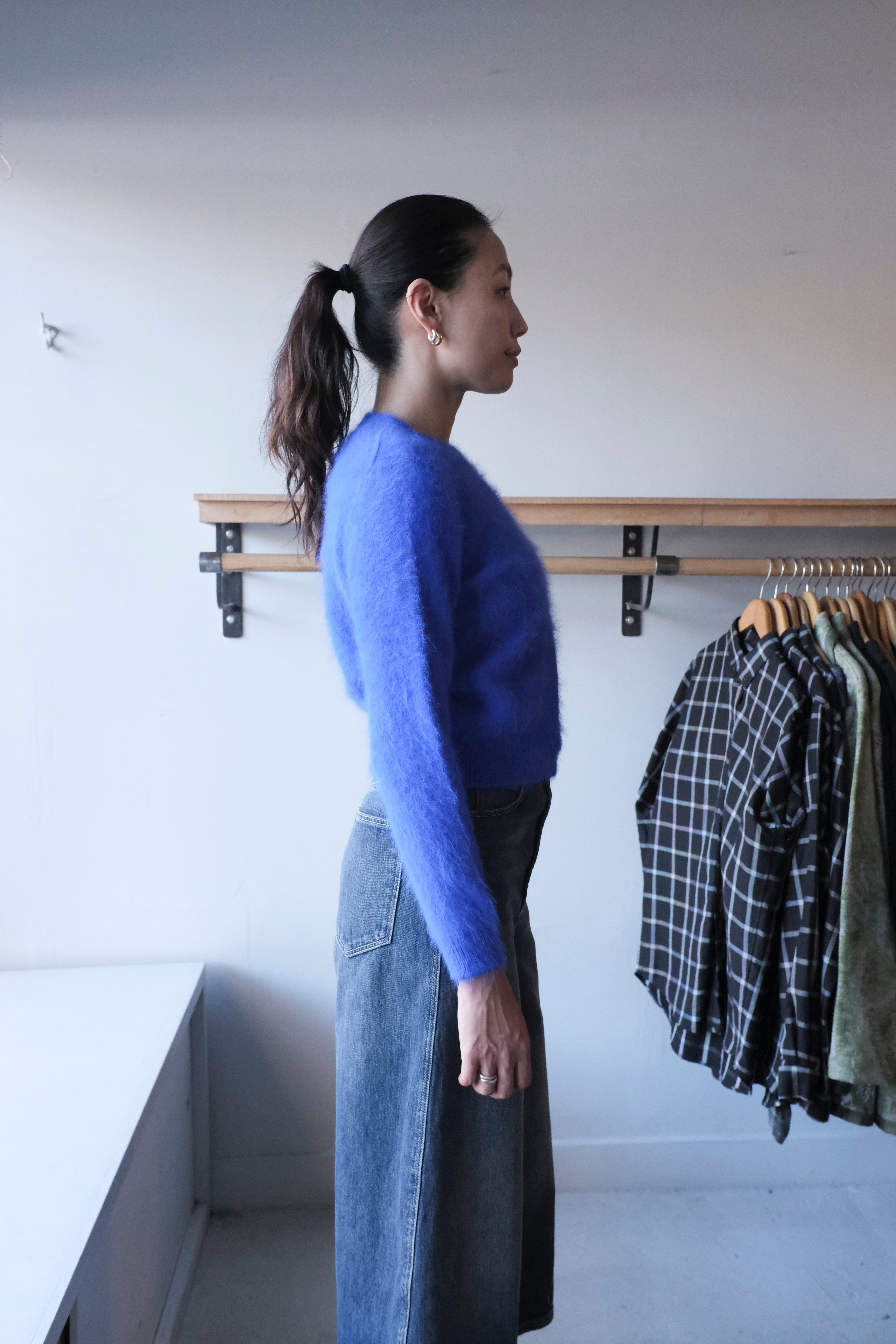 Datti Angora Crew Sweater - Lazuli