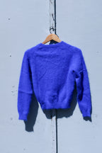 Datti Angora Crew Sweater - Lazuli