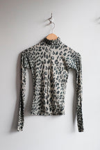 Flawy Turtleneck T-Shirt - Leopard