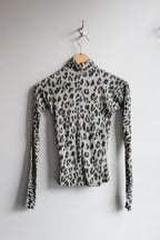Flawy Turtleneck T-Shirt - Leopard